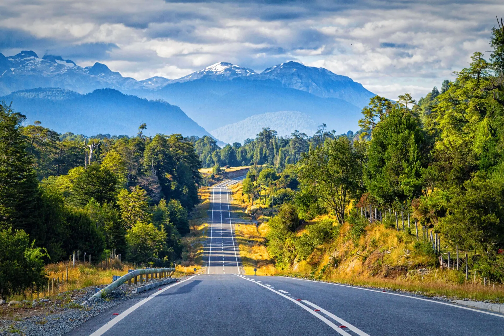 Scenic road on Chilean Carretera Austral. Patagonia, Chile