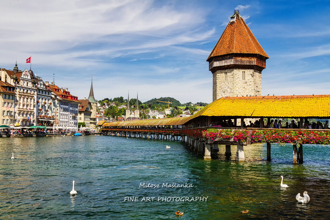 Chapel Bridge in Lucerne, Switzerland
