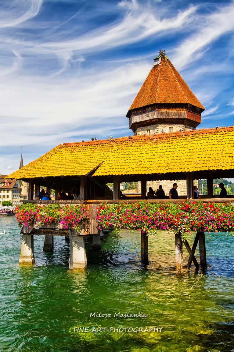 Chapel Bridge in Lucerne, Switzerland