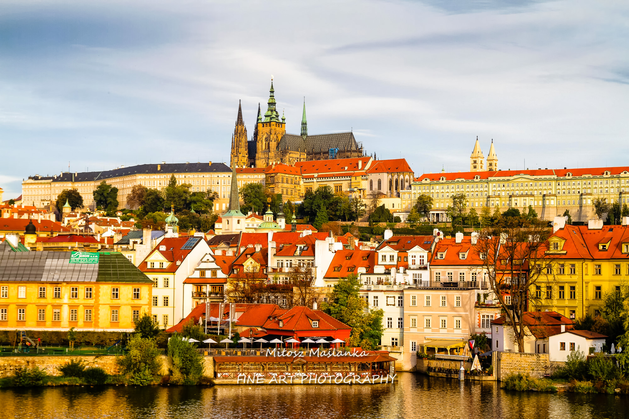 Prague castle and Vltava river