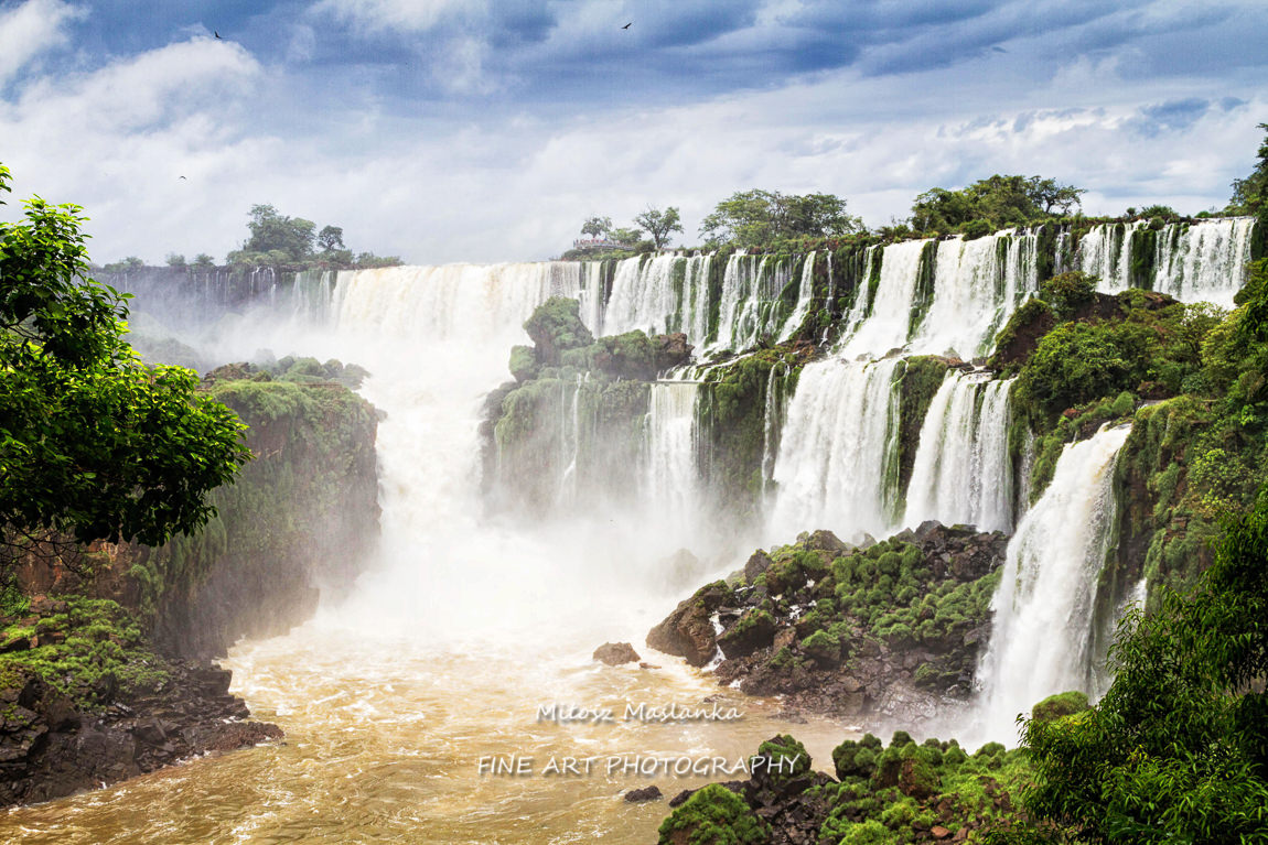 The famous Iguazu Falls on the border of Brazil and Argentina, South America