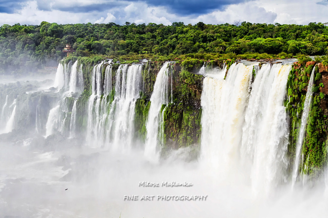 The famous Iguazu Falls on the border of Brazil and Argentina, South America