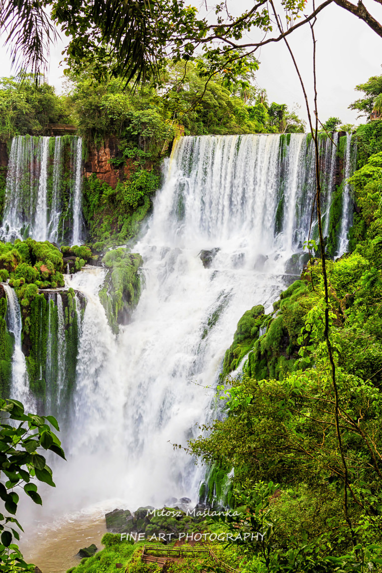 The famous Iguazu Falls on the border of Brazil and Argentina, South America
