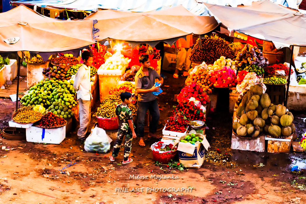 Typical marketplace in Ratanakiri, Cambodia.