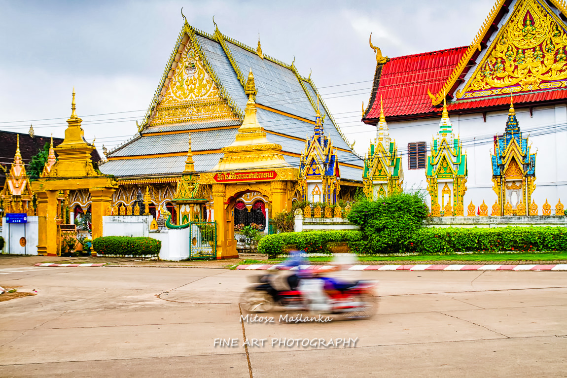 Temple in Paxe, Laos