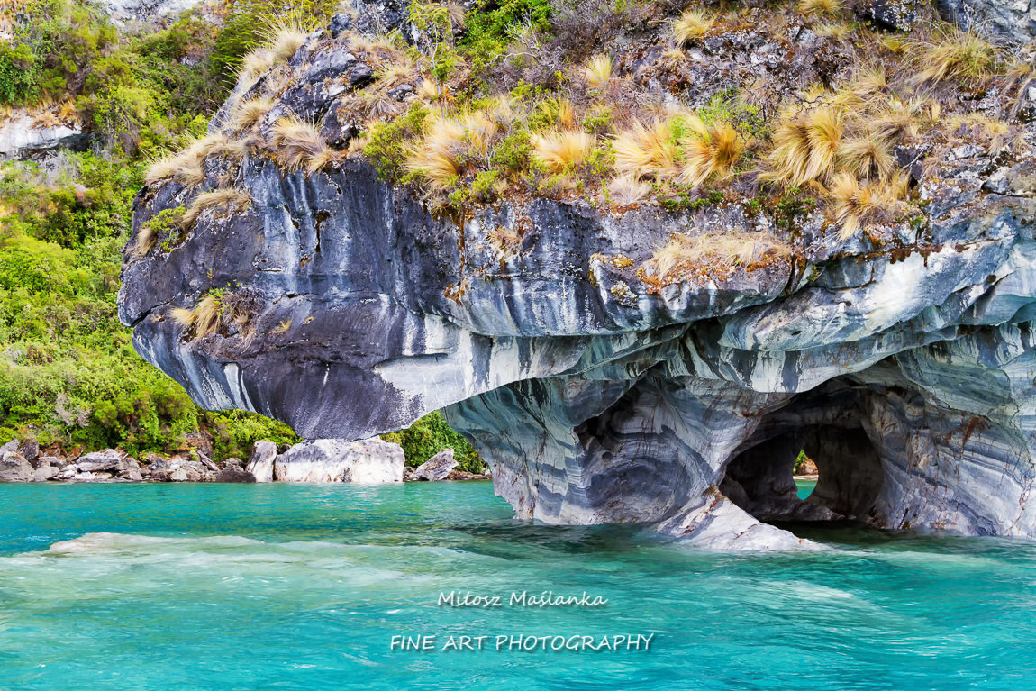 Unique marble caves (Capillas del Marmol)