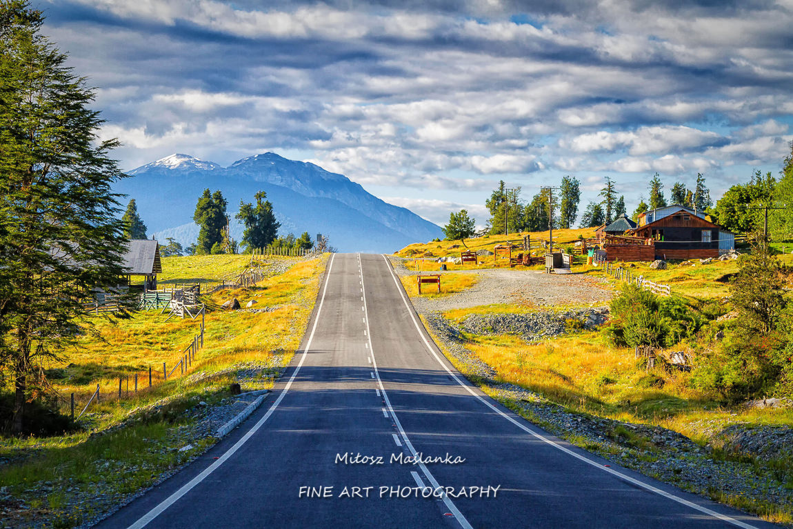 Scenic road on Chilean Carretera Austral. Patagonia, Chile