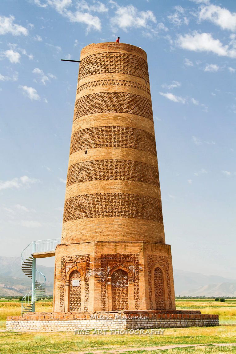 Old Burana tower located on famous Silk road, Kyrgyzstan