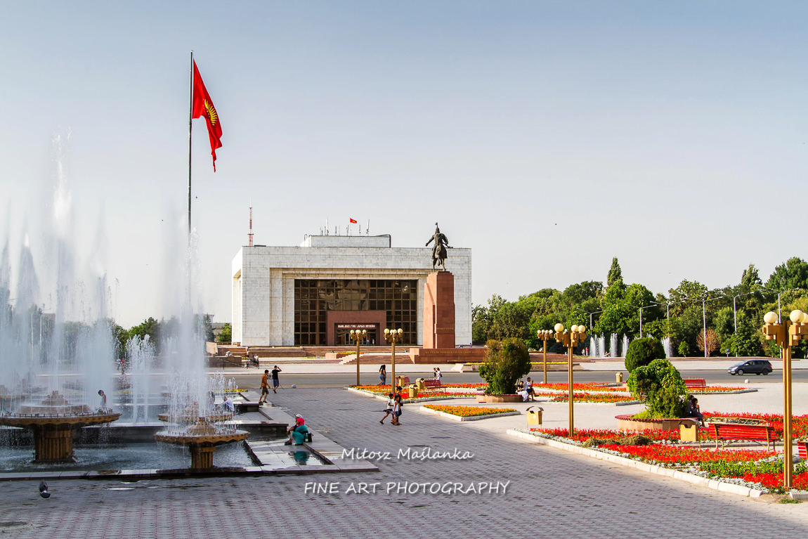 Ala-Too Square. Bishkek formerly Frunze, is the capital and the largest city of the Kyrgyz Republic. The population - 900,000 people