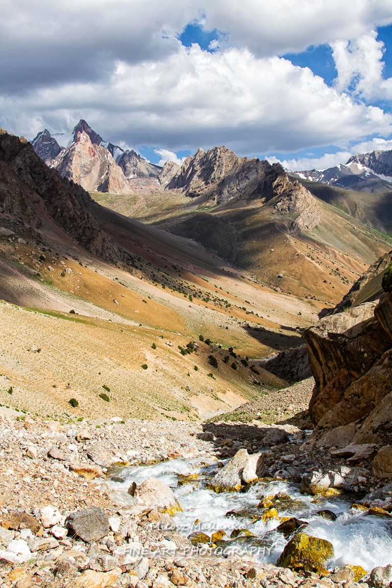Mountain Landscape of Fan Mountains in summer, Tajikistan, Central Asia