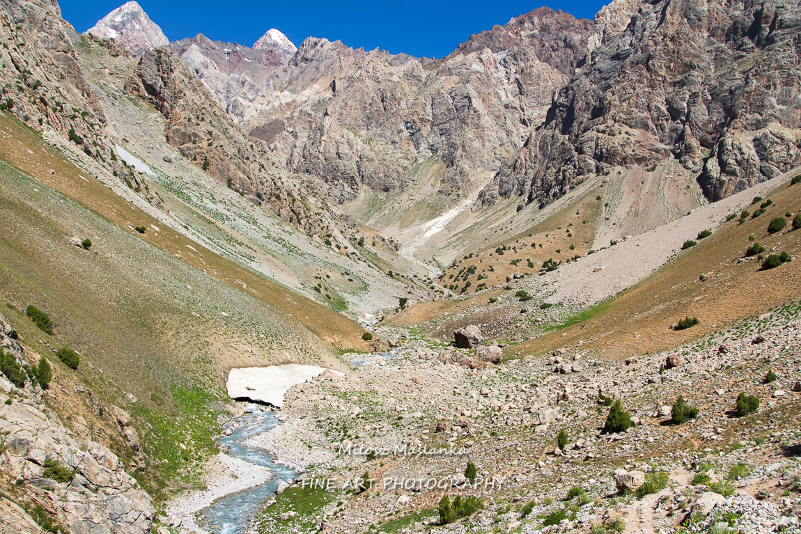 Mountain Landscape of Fan Mountains in summer, Tajikistan, Central Asia