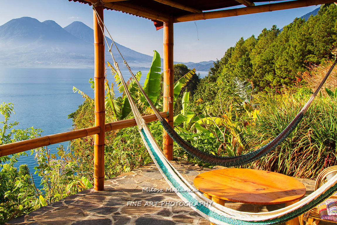 Lago de Atitlan with Volcan San Pedro, Guatemala, Central America