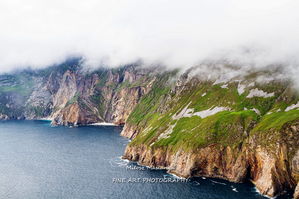 Panorama with Cliffs Slieve League, County Donegal, Ireland