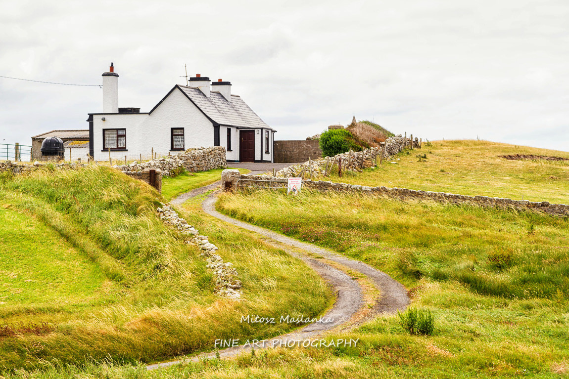 Farmhouse homestead in a rural field near Sligo, Ireland