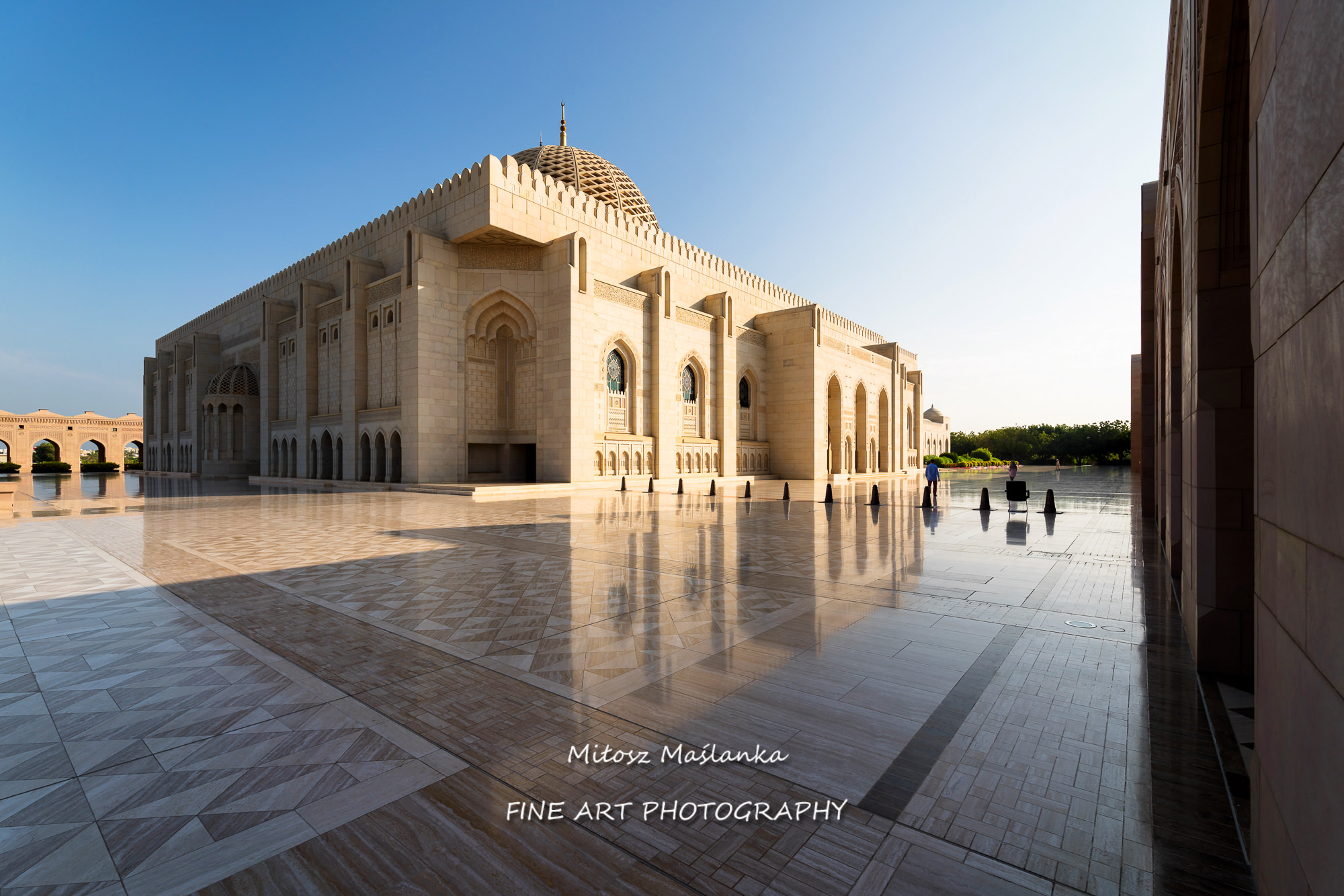 Sultan Qaboos Grand Mosque. Grand mosque In Muscat. The Muscat mosque is the main active mosque of Muscat, Sultanate of Oman