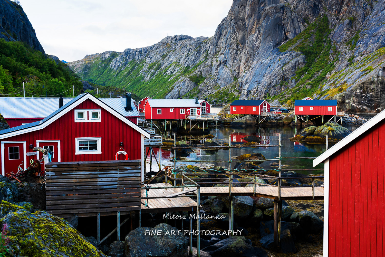 Nusfjord - fishing village on stilts. Lofoten, Norway