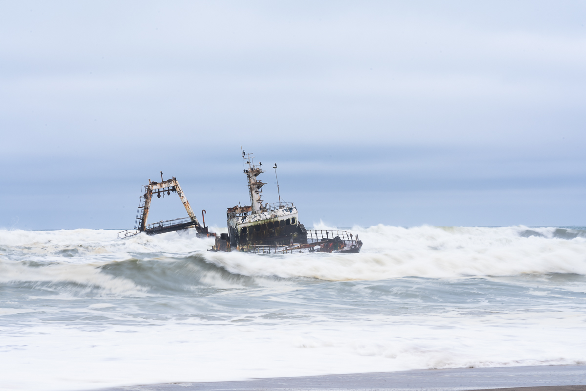 Wreck of one of many ships at Skeleton Coast